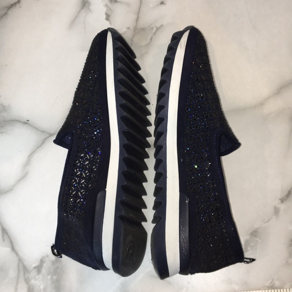 Moda In Pelle Blue Embellished walking Shoes - Picture 7 of 9